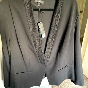 Blazer with lace detail on neck. Size 28